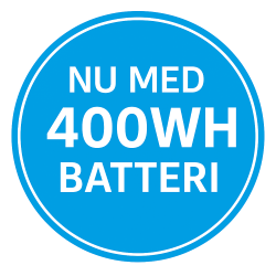 Nu med 400 Wh batteri
