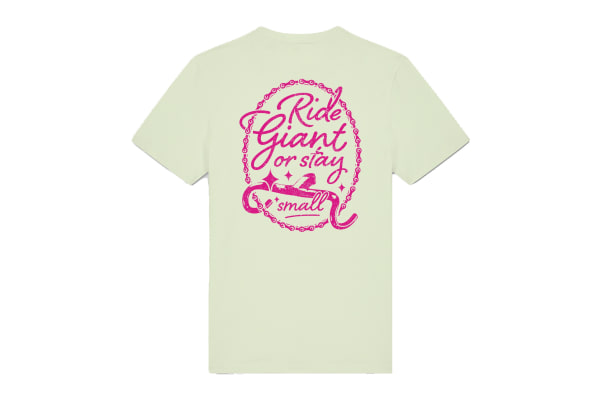 T-Shirt „Ride GIANT or stay small“ – Mint/Pink