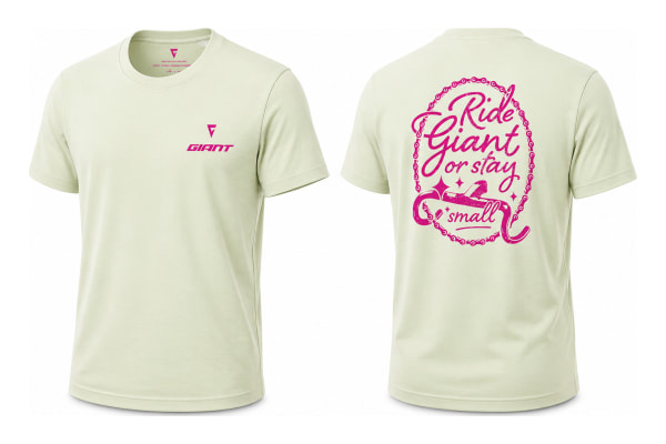 T-Shirt „Ride GIANT or stay small“ – Mint/Pink